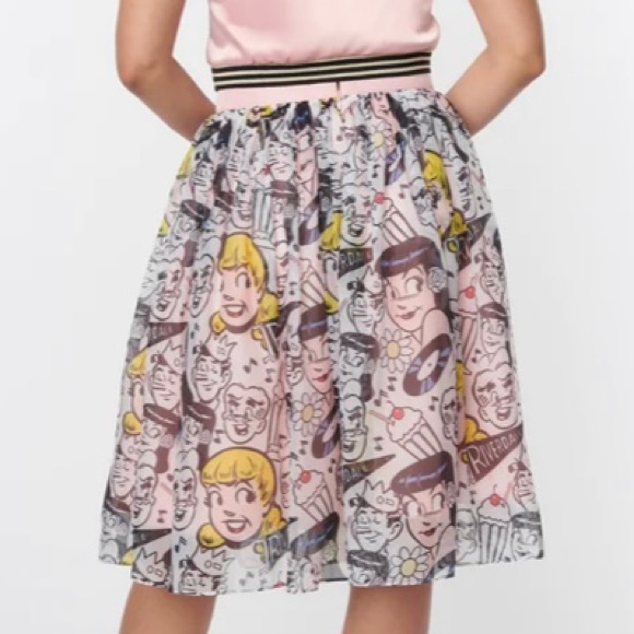 NWT Betty & Veronica x Unique Vintage Riverdale Adventures Print Swing Skirt - Picture 2 of 2